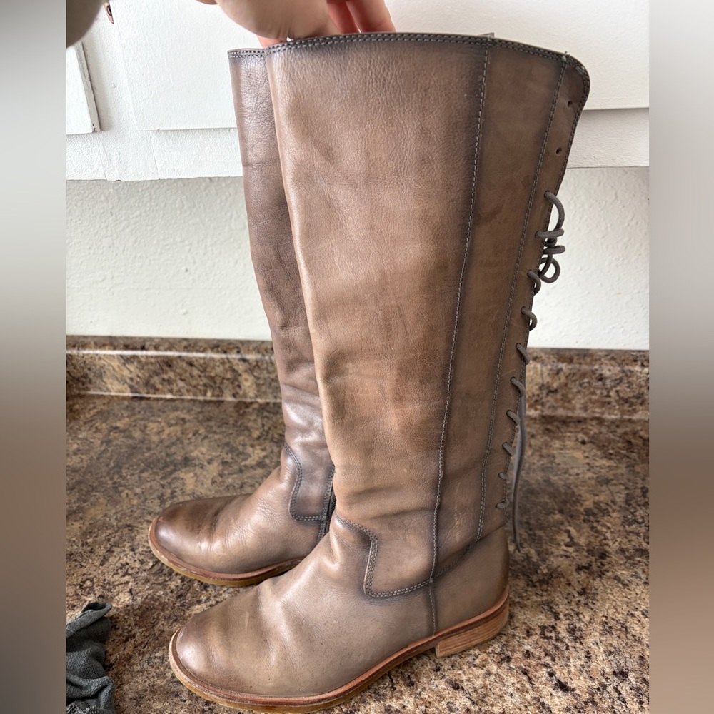 Leather Knee-High Boots